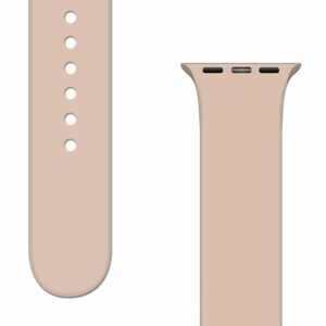 Silikónový remienok APS Apple Watch 2 / 3 / 4 / 5 / 6 / 7 / 8 / SE (38, 40, 41 mm), béžový