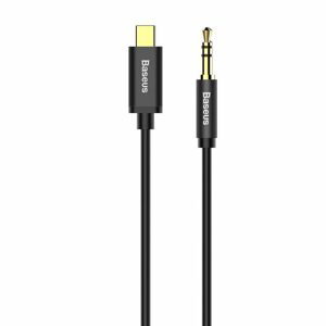 Baseus Yiven Audio kábel USB-C - Mini jack 3,5 mm, 1,2 m, čierny