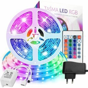 Nexeri LED páskové svetlá RGB, vodotesné 5m, viacfarebné