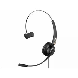 SANDBERG PC SLUCHADLA USB PRO MONO HEADSET S MIKROFONOM, CIERNA