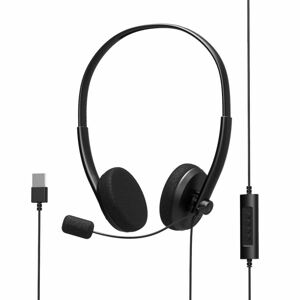 PORT CONNECT - Stereo headset s mikrofonem, USB-A, černá