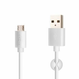 FIXED FIXD-UM2M-WH DLHY DATOVY A NABIJACI KABEL S KONEKTOROM MICRO USB, 2 METRE, 2,4A, BIELY