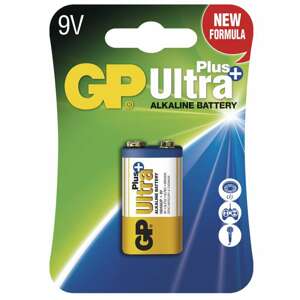 GP ALKALICKA BATERIA ULTRA PLUS 9V BLOK, 1KS BLISTER, B1751