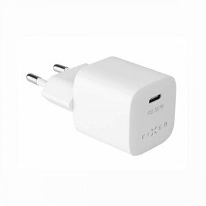 FIXED FIXC30M-C-WH SIETOVA NABIJACKA MINI S USB-C VYSTUPOM A PODPOROU PD, 30W, BIELA