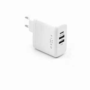 FIXED FIXC45-C2U-WH SIETOVA NABIJACKA S USB-C A 2XUSB VYSTUPOM, PODPORA PD, 45W, BIELA