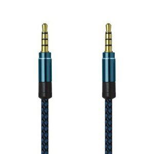 MOBILNET DAD-0084-AUX-JACKX AUX MODRO CIERNY(TEXTIL) 1.5M KABEL 2 X 3.5MM