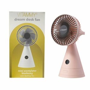 VITAMMY Dream desk fan,  USB mini stolný ventilátor, ružový