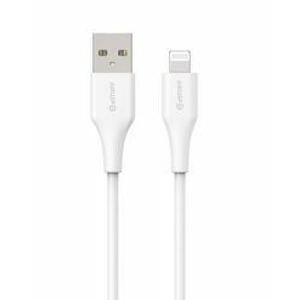 eSTUFF INFINITE Super Soft USB-A to Lightning Cable to Cable MFI 1m, 100% recyklovaný, bílá