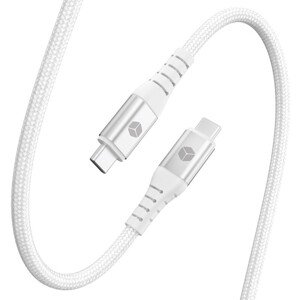 STURDO KAB-0261-STU-C240W TEXTILNY KABEL 2X TYPE-C 240W 5A 10GBPS 1M, BIELY