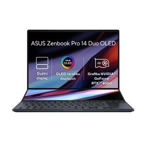 ASUS Zenbook Pro 14 Duo OLED UX8402VV-OLED037X, i9-13900H, 14.5˝ 2880x1800, RTX 4060/8GB, 32GB, SSD 2TB, W11Pro
