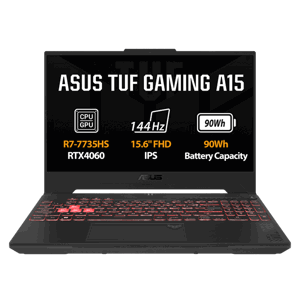 ASUS TUF Gaming A15 FA507NV-LP061W, Ryzen 7 7735HS, 15.6˝ 1920x1080 FHD, RTX 4060/8GB, 16GB, SSD 1TB, W11H