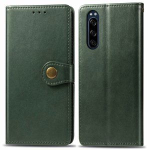 PROTEMIO 16966
LEATHER BUCKLE Peňaženkový obal Sony Xperia 5 zelený