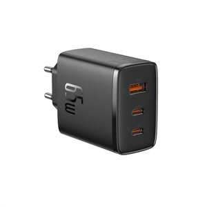 BASEUS 67332
BASEUS CUBE PRO 65W GaN Sieťová nabíjačka 2x USB Typ-C + 1x USB-A čierna