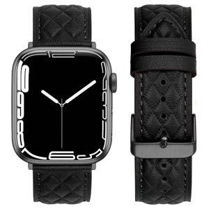 PROTEMIO 67487
LATTICE BAND Kožený remienok pre Apple Watch SE / SE 2022 / SE 2023 (44mm) čierny