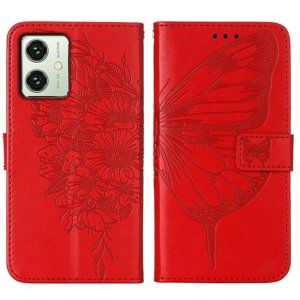 PROTEMIO 67537
ART BUTTERFLY Peňaženkový obal pre Motorola Moto G54 5G / G54 5G Power Edition červený