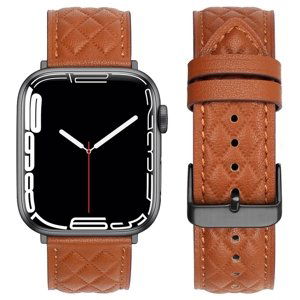 PROTEMIO 67654
LATTICE BAND Kožený remienok pre Apple Watch SE / SE 2022 / SE 2023 (40mm) hnedý