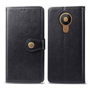 22216
LEATHER BUCKLE Peňaženkový obal Nokia 5.3 čierny