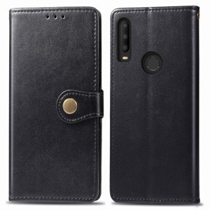 26688
LEATHER BUCKLE Peňaženkový obal Alcatel 3X 2019 čierny