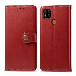 26762
LEATHER BUCKLE Peňaženkový obal Xiaomi Redmi 9C červený