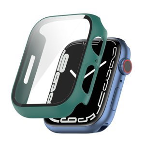 36518
Plastový obal s ochranným sklom pre Apple Watch 8 / 7 (41mm) zelený