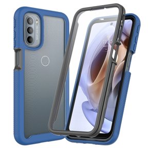 41413
DUAL Obojstranný kryt s fóliou Motorola Moto G71 5G modrý