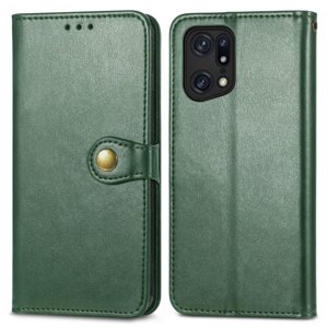 42505
LEATHER BUCKLE Peňaženkový obal Oppo Find X5 Pro zelený