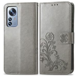 42643
ART Peňaženkový kryt Xiaomi 12 Pro FLOWERS šedý