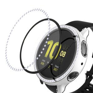 43046
DIAMOND Plastový kryt s ochranným sklom Samsung Galaxy Watch Active 2 44mm strieborný