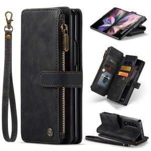 48187
WALLET Ochranný kryt s peňaženkou 2v1 pre Samsung Galaxy Z Fold4 5G čiernošedé