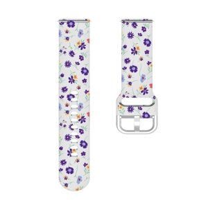 48470
ART Silikónový remienok Samsung Galaxy Watch 4 (40 / 44mm) 4 Classic (42 / 46mm) PURPLE FLOWER