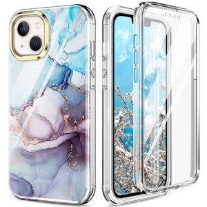 PROTEMIO 52931
DUAL MARBLE Odolný kryt Apple iPhone 14 Plus BLUE GOLD MARBLE