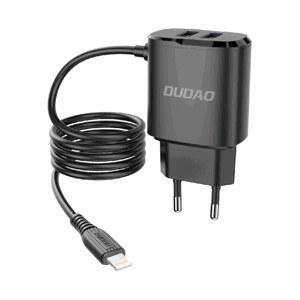 DUDAO 54346
DUDAO A2ProT 12W Sieťová nabíjačka + Lightning kábel čierna