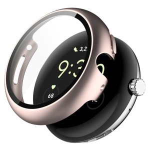 PROTEMIO 61547
PC FULL COVER Plastový kryt so sklom pre Google Pixel Watch ružový