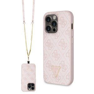 GUESS 64918
GUESS 4G STRASS SET Ochranný kryt + remienok pre Apple iPhone 15 Pro ružový