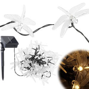 MG Dragonflies solárna reťaz 30 LED 6.5m, teplá biela