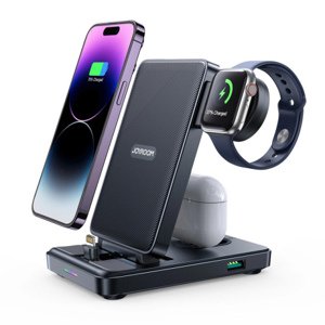 Joyroom JR-WQS02 bezdrôtová nabíjačka na iPhone / Apple Watch / AirPods, čierna