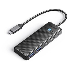 Orico PAPW2AC-C3 HUB adaptér USB-C - 2x USB 3.0 / 2x USB-C 3.0, čierny