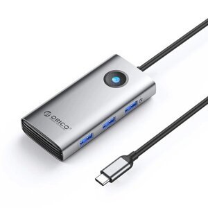 Orico PW11-6P HUB-adaptér USB-C - 3x USB 3.0 / USB-C 2.0 / 1x HDMI, šedý