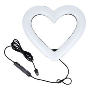 MG Heart Ring kruhové LED svetlo 10'' + statív 2.1 m, čierny (JM26-10)