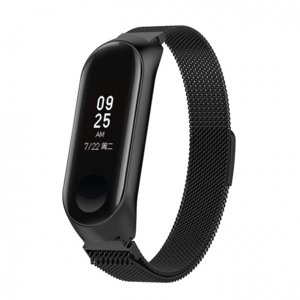 BStrap Milanese (Small) remienok na Xiaomi Mi Band 3/4, black (SXI005C08)