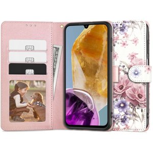 Tech-Protect Wallet knižkové puzdro na Samsung Galaxy M15 5G, blossom flower