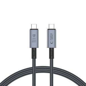 Tech-Protect Ultraboost Max kábel USB 4.0 8K / USB-C 240W 1m, šedý