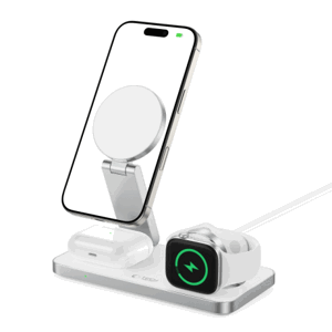 Tech-Protect A47 MagSafe bezdrôtová nabíjačka na mobil / AirPods / Apple Watch 15W, biela