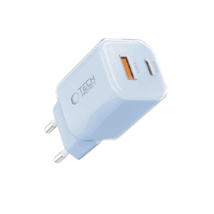 Tech-Protect NCM33W sieťová nabíjačka USB / USB-C 33W PD QC, svetlomodrá