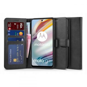 Tech-Protect Wallet knižkové puzdro na Motorola Moto G60, čierne