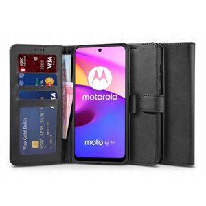 Tech-Protect Wallet knižkové puzdro na Motorola Moto E20 / E30 / E40, čierne