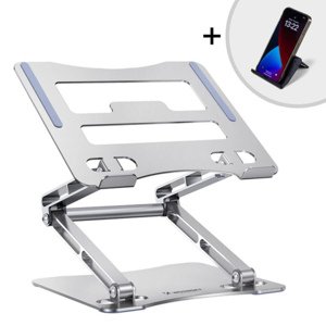 MG Laptop Stand V1 stojan na notebook + stojan na mobil, strieborný (WRS-CPY75DSS)