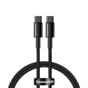 Baseus Data kábel USB-C / USB-C PD QC 100W 5A 1m, čierny (CATWJ-01)