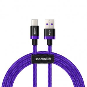 Baseus Purple Gold Red kábel USB / USB-C 40W QC 3.0 1m, fialový  (CATZH-A05)