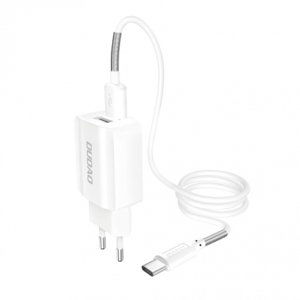 Dudao A3EU Home Travel nabíjačka 2.4A, QC 3.0 + micro USB kábel, biela